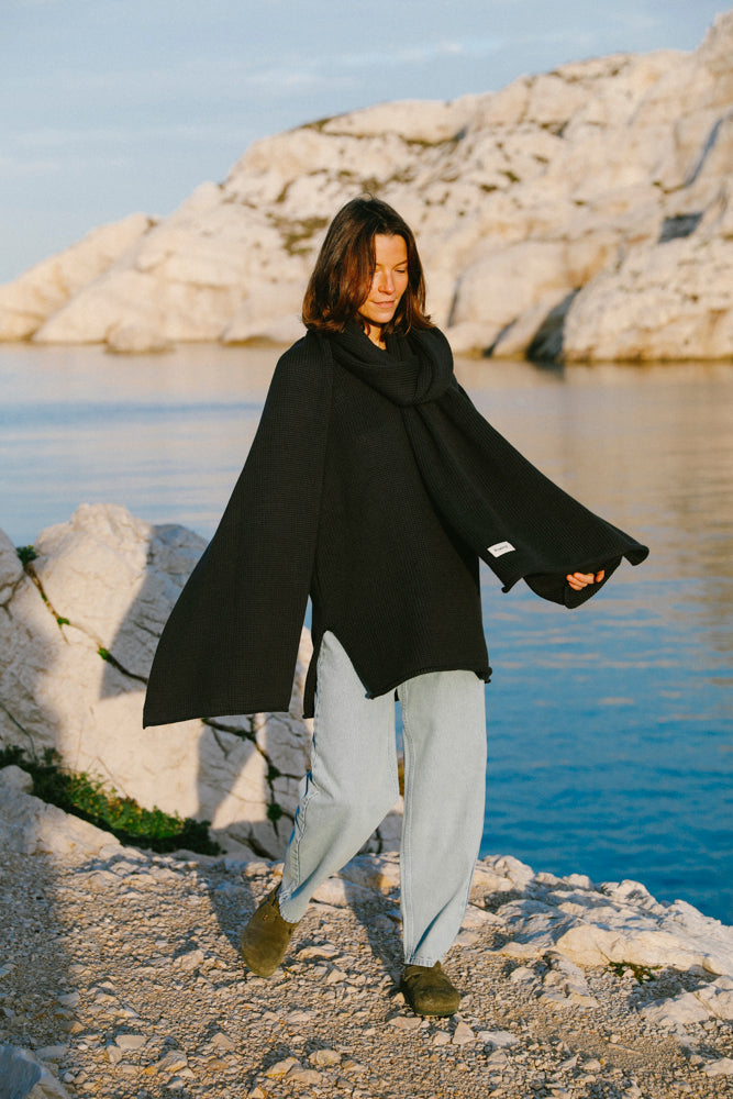 Frioul - Le pull oversize carbone