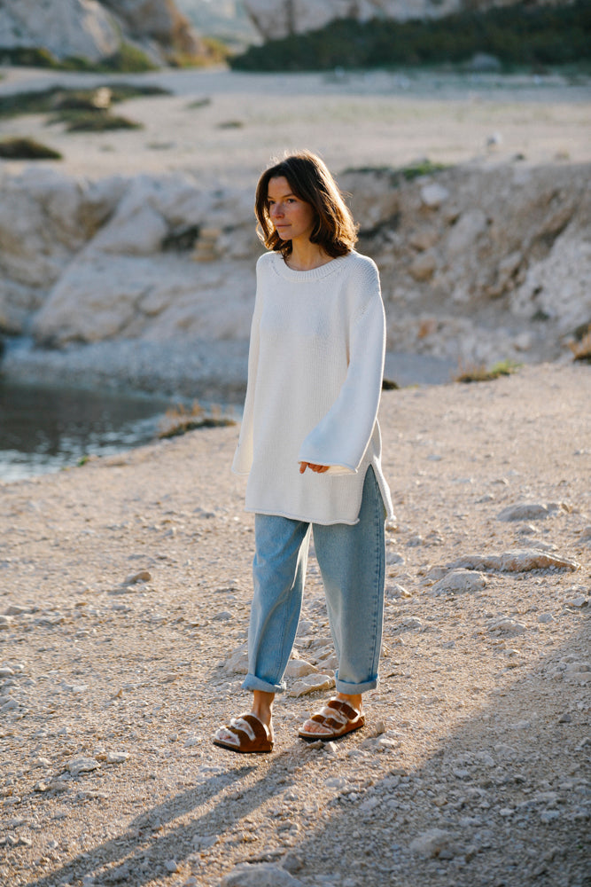 Frioul - Le pull oversize écru