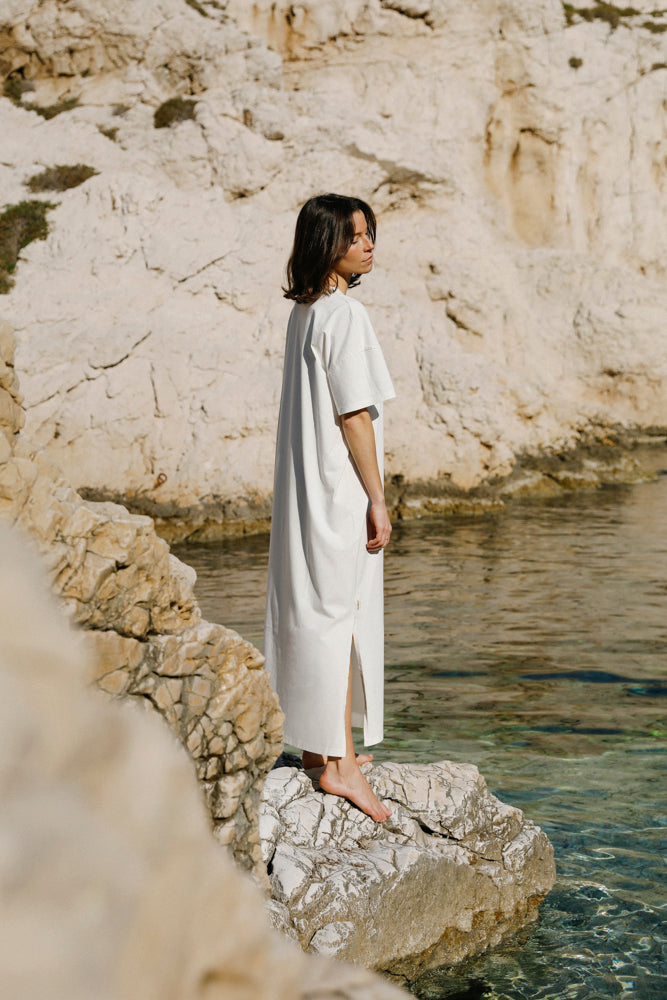 Sormiou - La robe t-shirt écru