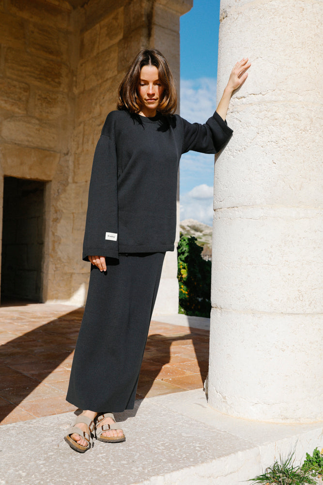Riou - Le pull asymétrique carbone