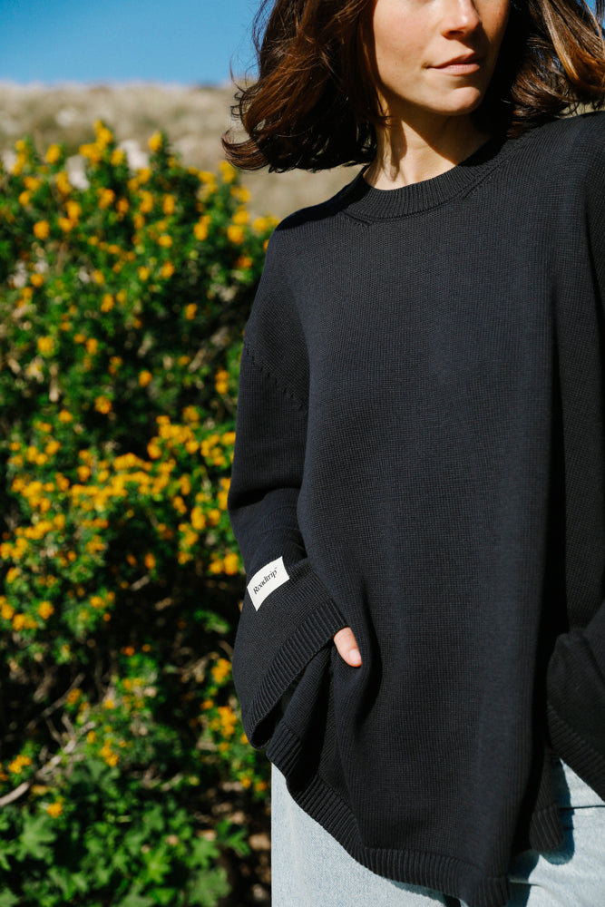 Riou - Le pull asymétrique carbone