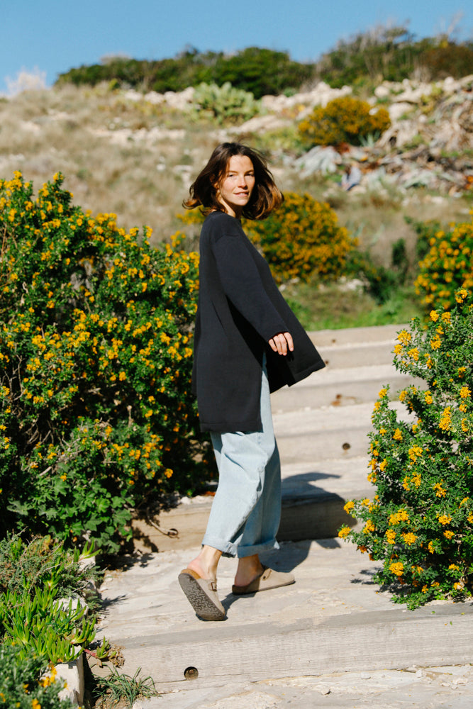 Riou - Le pull asymétrique carbone