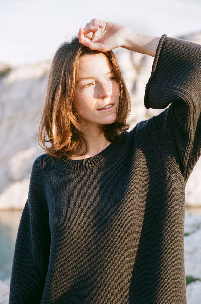 Frioul - Le pull oversize carbone