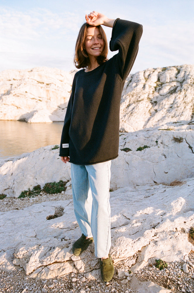 Frioul - Le pull oversize carbone