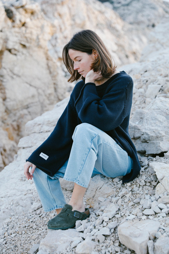 Frioul - Le pull oversize carbone