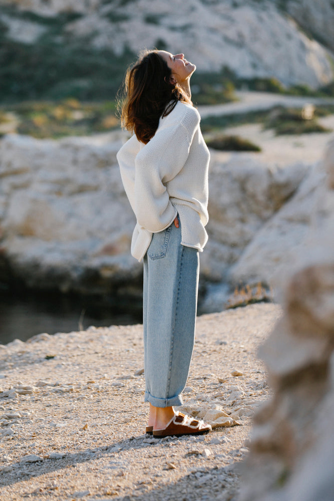 Frioul - Le pull oversize écru