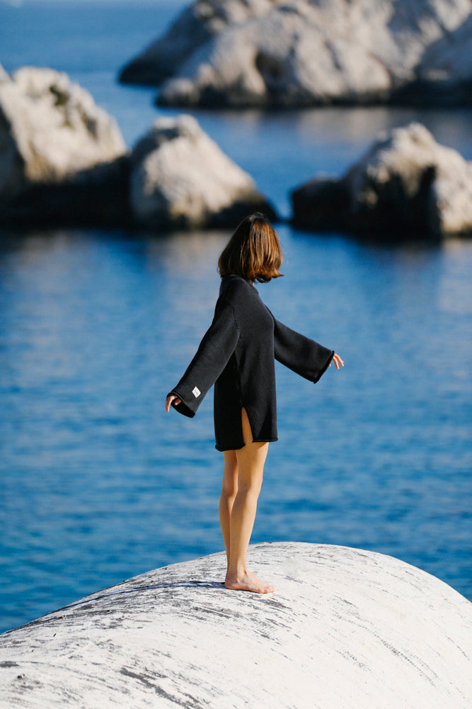Frioul - Le pull oversize carbone